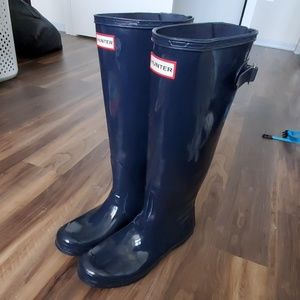 Navy Blue Hunter Rain Boots